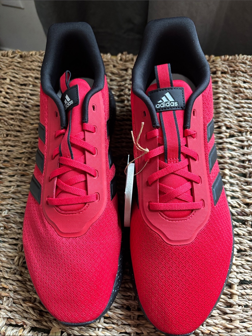 adidas Men’s Red Sneakers with Black Accents